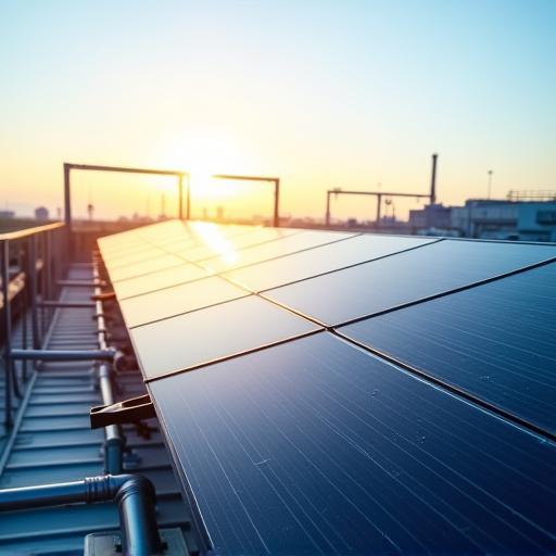 Techo solar de la fábrica
